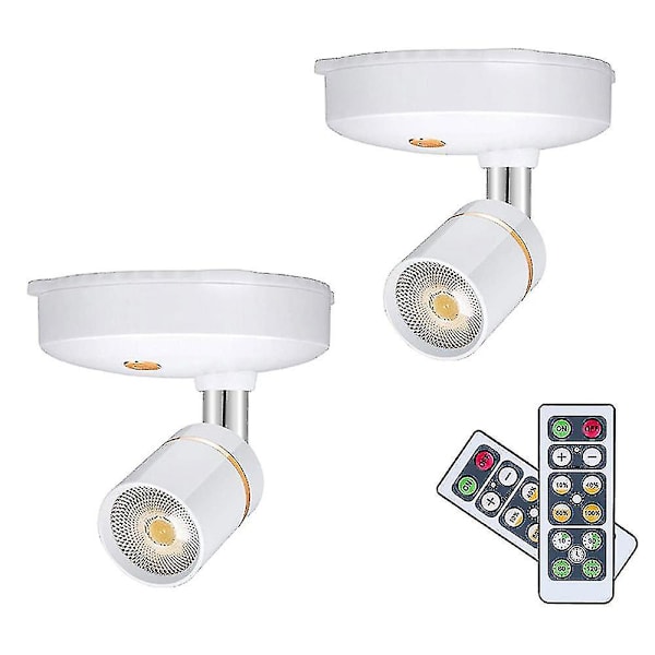 Trådløse Spotlights Batteridrevne Accentlys Innendørs Dimbar LED Spotlight Overalt Roterbar Ty