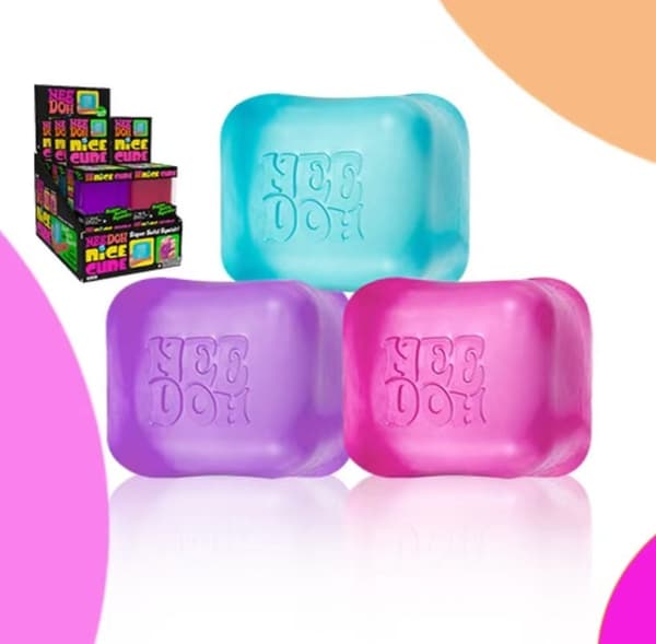 3 stk. terning-fidget-legetøj, 3 farver bløde squish-klemmetern, sensorisk fidget-legetøj til stress- og angstlindring for børn og voksne