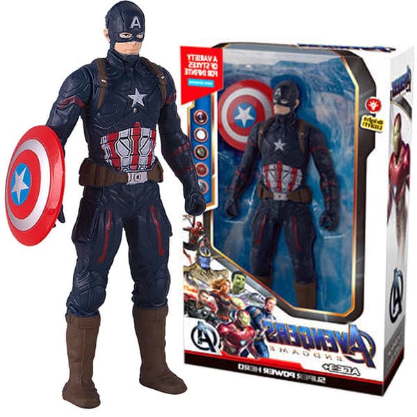 Avengers lysende actionfigur Captain America modellpynt