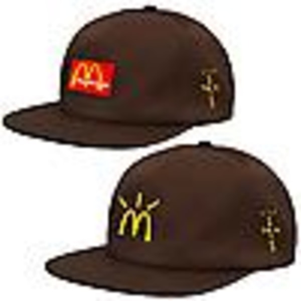 Travis Scott McDonald's gemensam basebollkeps ren bomull mjuk topp platt brätte hatt casual hatt svart