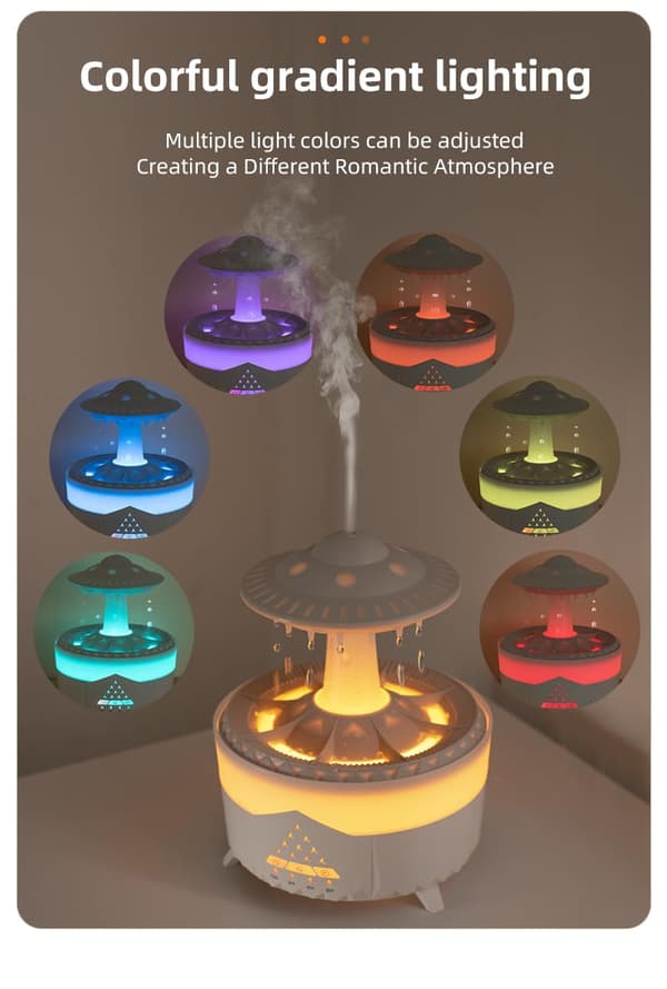 Aromadiffuser for hjemmet elektrisk og luftfukter oljediffuser for hjemmet – Eterisk olje duftdiffuser med fjernkontroll, romfrisker duft
