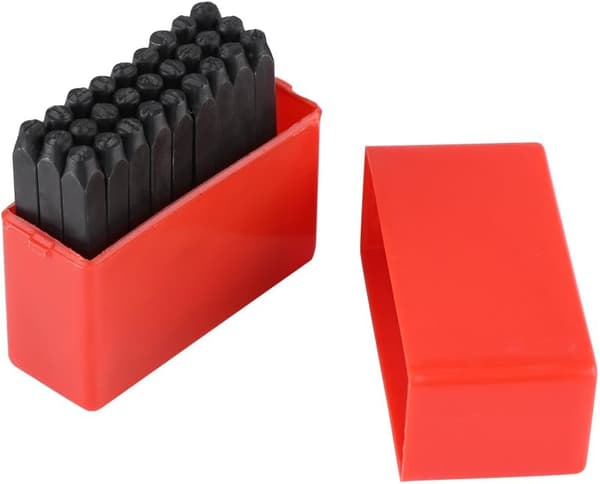 Set med 3mm Bokstavs- och Sifferstansar Set Kolstål Stämpel för,