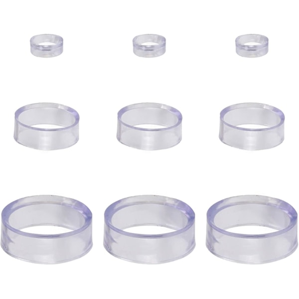 Universal 9-pack Akryl Klar Displayställ Mini Stativ Fotbollsställ Displayställ för Kristallkula Kvartsglas Sten