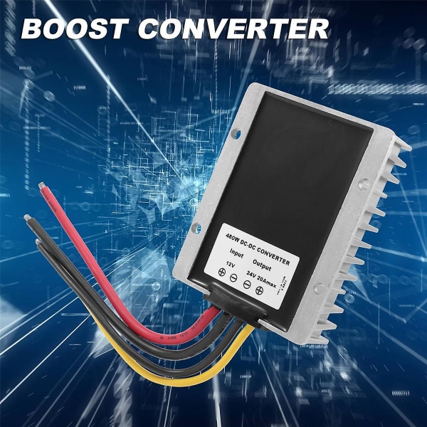 DC/DC 12V til 24V Boost Converter 20A 480W Boost Voltage Regulator Module Automotive Power Supply Voltage Trans