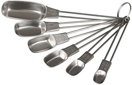 SS mittalusikkasarja 6 kpl K20-0164 Hopea mittalusikan pituus 128-167mm