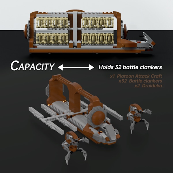 MOC2104 Ande Soldat Transportør Platoon Angrebsmaskine Destroyer Robot Samle Legetøjspose