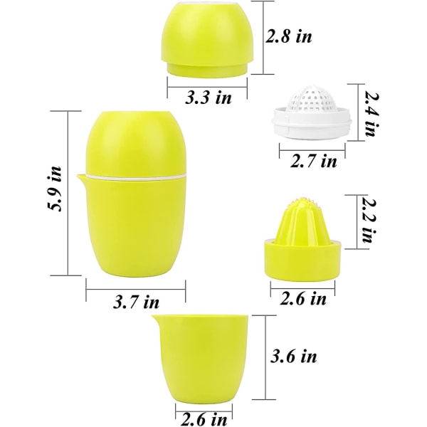 Citronsaft Unik citronformad design Citrus Användning av två olika frukter (gul)