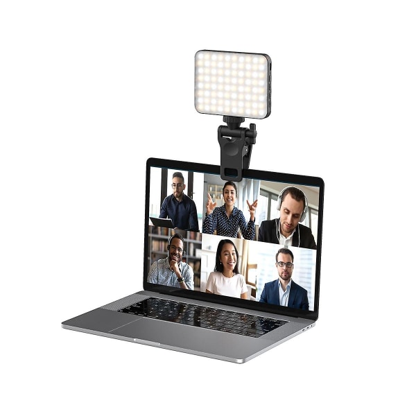 Oppladbart selfie-ringlys med justerbar lysstyrke, for selfies, livestreaming og videokonferanser