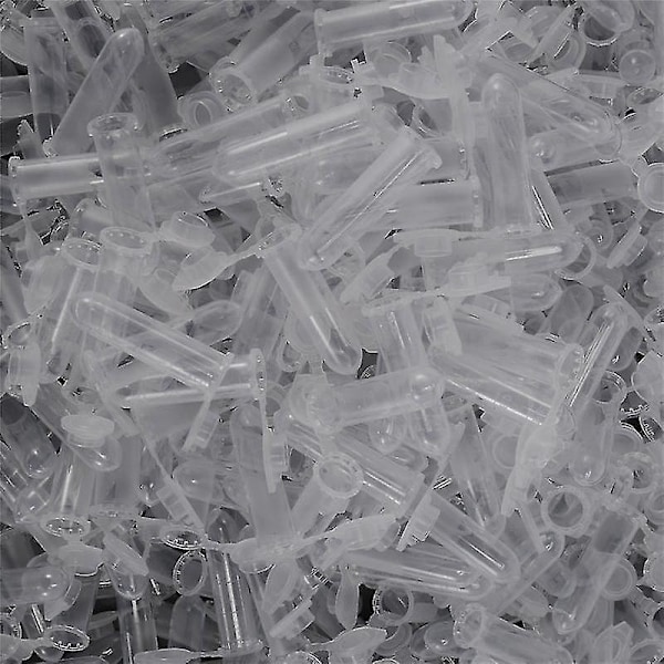 500 st 2 ml -centrifugrör provrör injektionsflaska klar plastbehållare med snäpplock för laboratorieprovförvaring