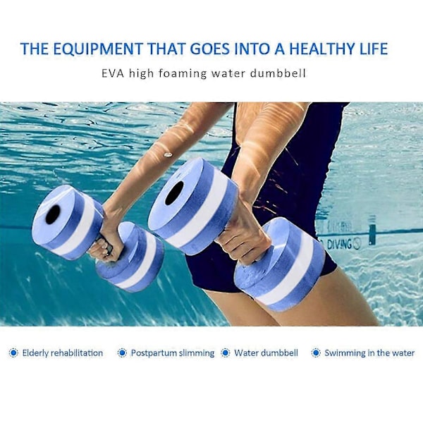 Vattenflytande Hantel av Svamp, EVA-skum, Fitness, Sport, Simbassäng
