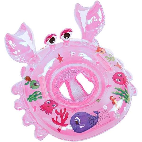 Krabba babysimring, babysimhjälp, babysimhjälp med sits (PVC) lämplig för småbarn från 6 månader till 48 månader