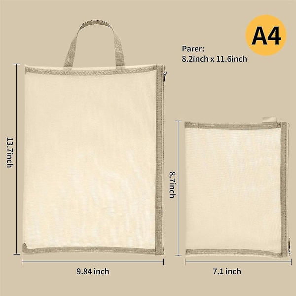 10-pack Färgade Dubbla Lager Mesh Dragkedja Påsar, Byggklossar Leksaksförvaring & Organisation