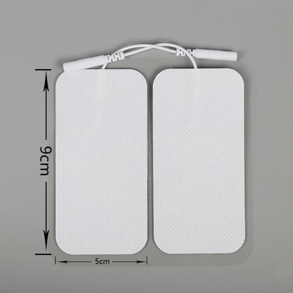 10-pakning TENS/EMS elektrode pads - Elektroder for massageinstrumenter Hvit 5 x 9 x 0,5 cm