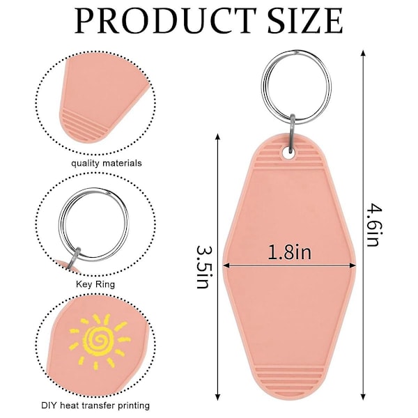 40 kpl hotelliavaimenperän aihiota avainrenkailla, 20 väriä muovinen rombi motelliavaimenperä, sublimaatio K
