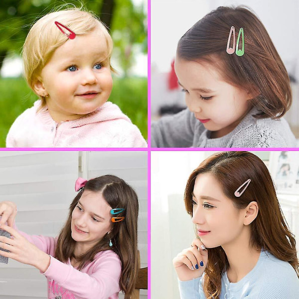 20 stk hårspænder, skridsikker metal hårspænder til piger, børn, baby og kvinder. (20 farver)