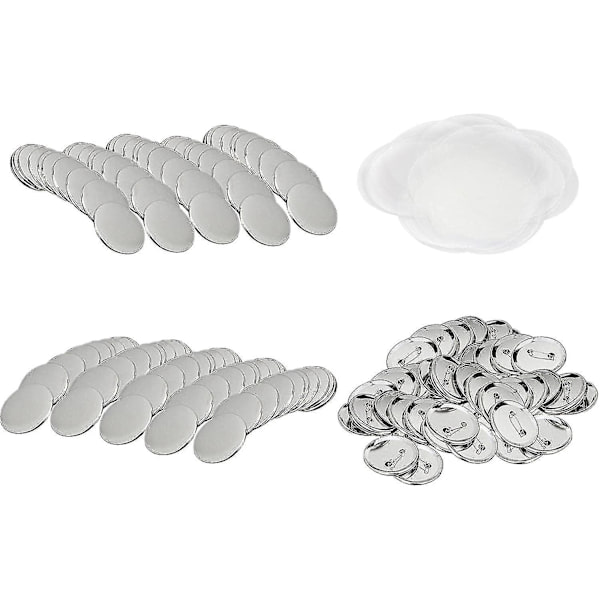 300 st 1 tum/32 mm topp/botten stift tomma märken & knappdelar för märkesknappmaskin - Excellence