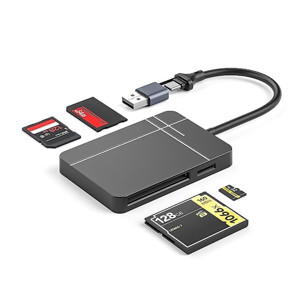 USB3.0 Typ C Minneskortläsare SDTFMSCFFlash Kort Drivrutiner Adapter