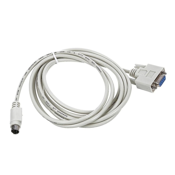 Db9p til 8p Mini Din Rs232 Download Kabel Hvid 8,2 Ft For Plc Dvp-eh