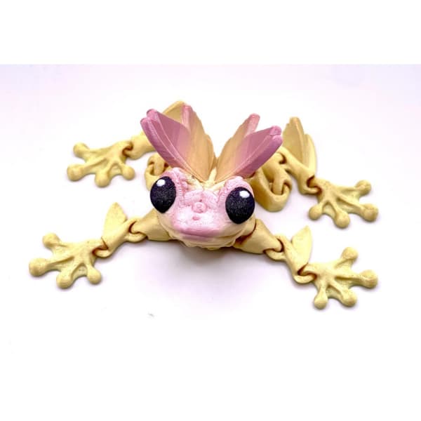 1-Pack 3D-Printad Groda Ledad Rörlig Kreativ Modell Samlarleksak Prydnadsfigur