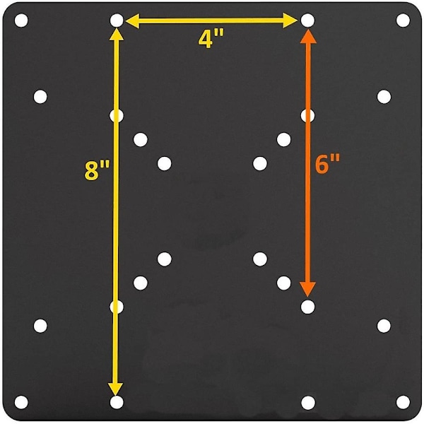 Adapterplade til TV-beslag, konverter 75X75 og 100X100 til 200X200 mm mønstre, konverteringsplade