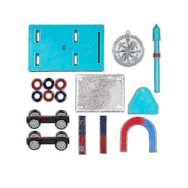 Vetenskapligt bar-ring-hästskoformat-kompass-magnet-bilset för experiment