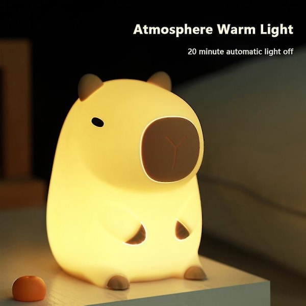 Capybara Silicone Night Light Sleep Night -lamppu lastenhuoneen sisustukseen