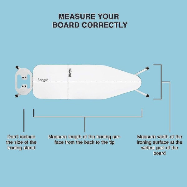 Polttoa kestävä printed puuvillapehmustettu silityslaudan cover Vaihto sopii 140 cm x 50 cm, silityslauta ei sisälly