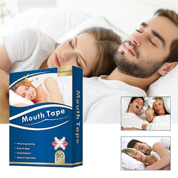 3X 90 stk. Munn Søvn Tape Strips Nese Pust Reduserer Snorking Forbedrer Søvn