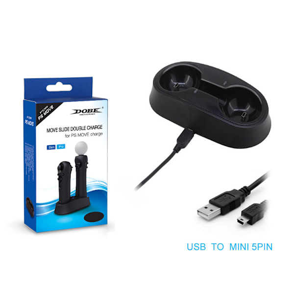 DOBE PS4/PS3 Move-kontroll Dual Laddare MOVE Trådlös Kontroll Laddare Dual Laddare TP3-382