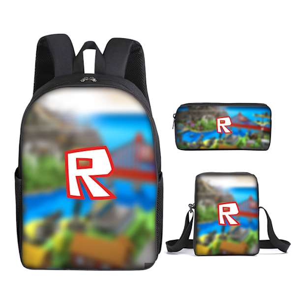 Uusi sarjakuva Roblox ala- ja yläasteen oppilaiden reppu kolmiosainen setti