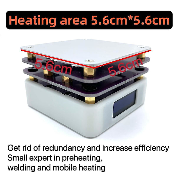 Mhp30 Mini Hot Plate PCB Smd Board Juotoslevy Säädettävä vakiolämpötila Lämmitystyökalun esilämmitysasema