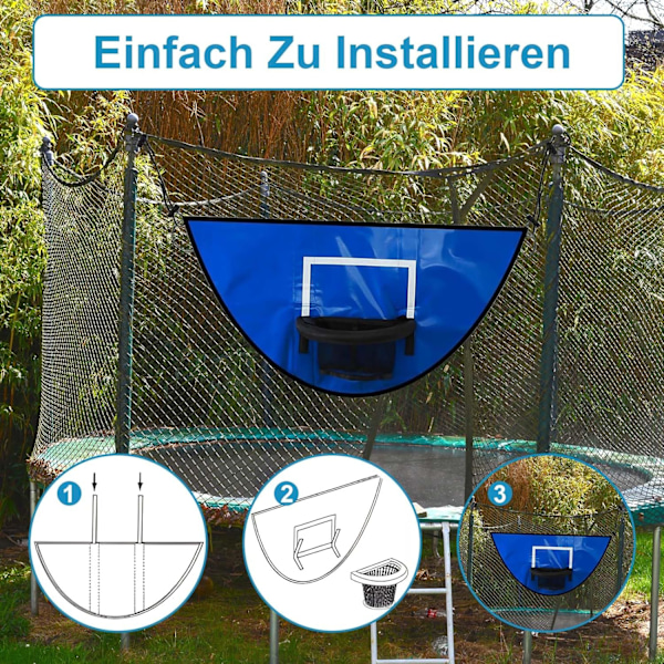 Trampoline basketballstativ, universal brett, minibasketballstativ, trampoline basketballtilbehør (med minibasketball), trampoline