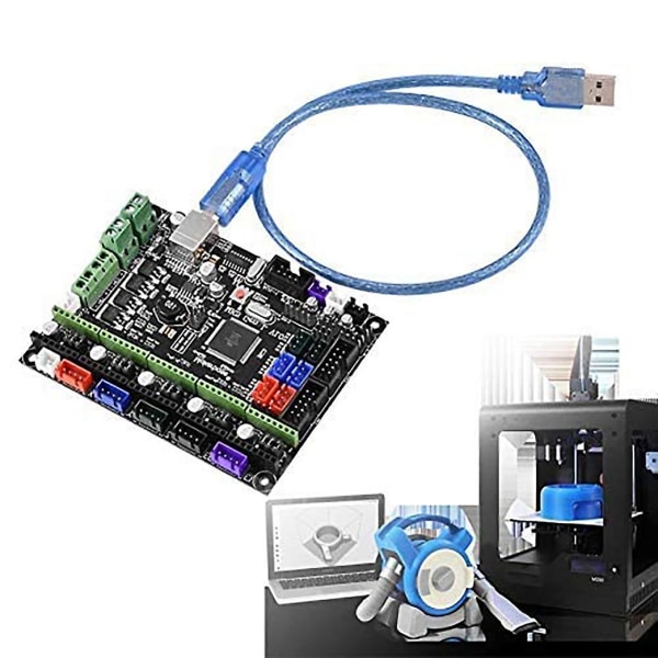3D-printer bundkort MKS GEN L V1.0 kontrolkort kompatibel med ramper1.4 firmware med USB-kabel