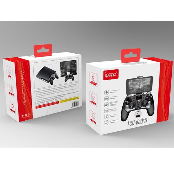 Ipega 9076 Batman Bluetooth Trådløs Controller 2.4G Trådløs Bluetooth Modtager Understøtter PS3 Spilkonsol