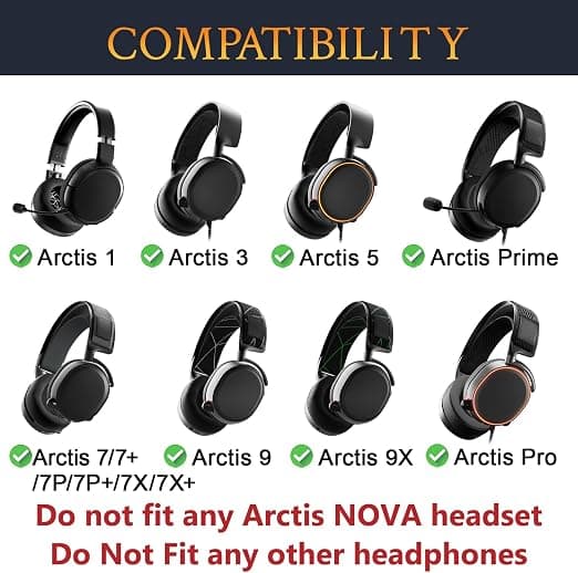 Mesh ørepuder til SteelSeries Arctis 7/9/(Passer ikke til Nova) - Sort