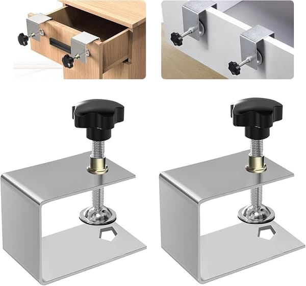 C-klämmor Skrivbordskåp Bordslåda Front Fixeringsklämmor Metall, 4 st