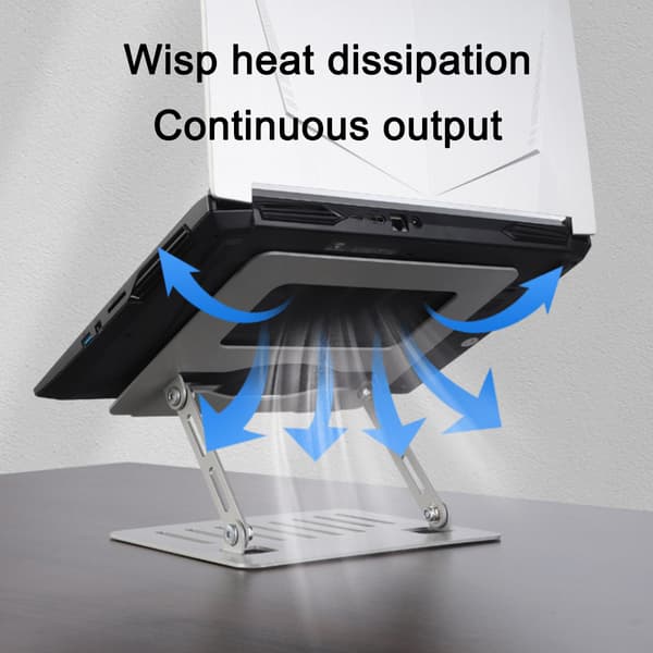 Foldbart Laptopstativ, Justerbart Ergonomisk Bordcomputerstativ, Bærbar Ventileret Laptop Holder