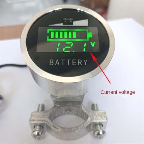 DC6-120V Blybatteri Kapasitetsindikator LED Digital Voltmeter Spenningsmåler 48V