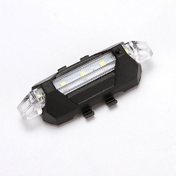 Genopladelig USB LED Cykel Baglygte Rød Lys Cykling LED Bag Multi Farve. (rød + hvid) (2 stk