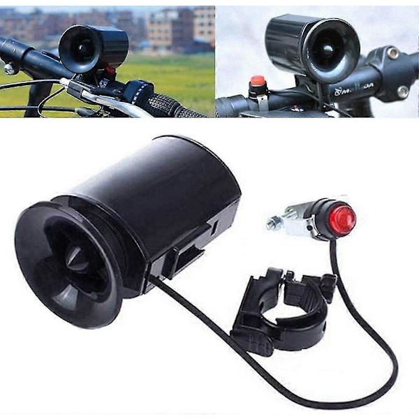 6 Ljud Super Hög Elektronisk Cykelklocka Horn Siren Styre Ring Stark Siren Alarmklocka