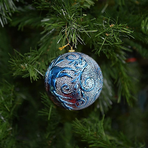 Julekule Ornamenter-dekorert Julekule Blå C-mxbc