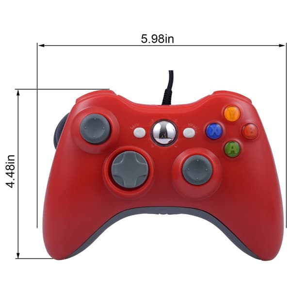 XBOX 360 TRÅDLØS CONTROLLER USB COMPUTER CONTROLLER PC GAMING TRÅDLØS CONTROLLER, rød
