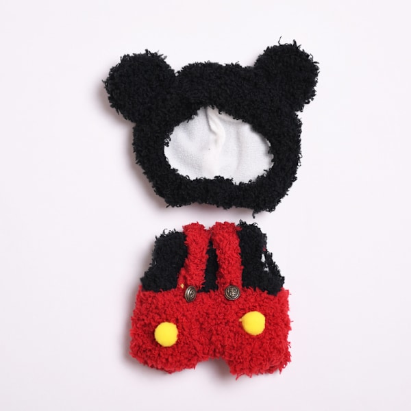 Mickey onesie tvådelat set, andra generationens sitt-och-sitt party Labubu dockkläder