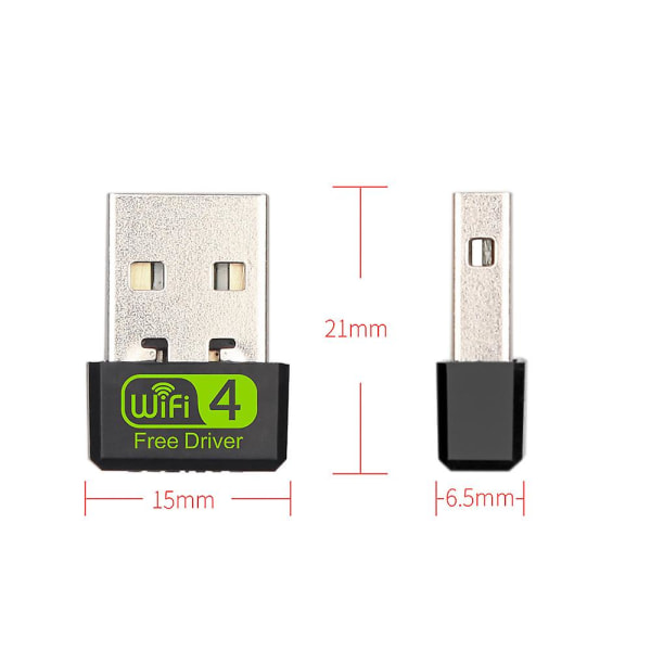USB Wifi-sovitin, 150 Mbps yksikaistainen 2,4 g langaton sovitin, langaton miniverkkokortin Wi-Fi-sovitin