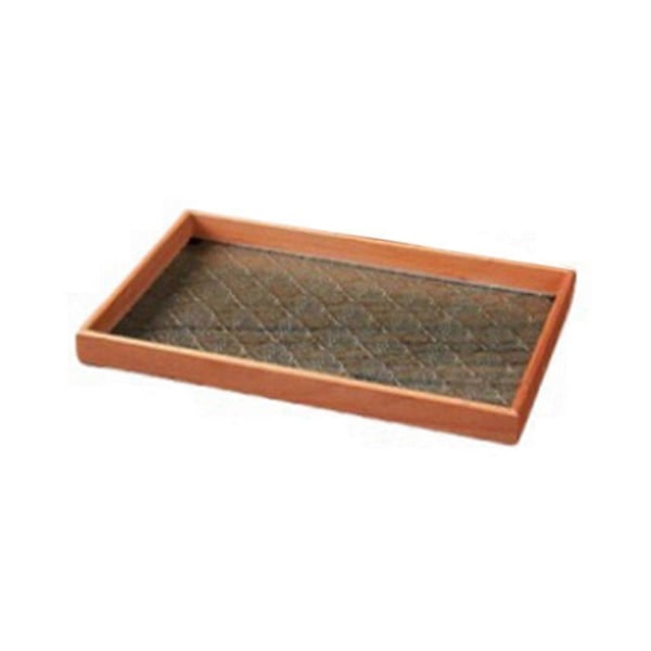 Glass Multipurpose Kopp & Krus Holder Fat Skrivebordsorganisator Frukt Snack Brett for Skrivebord Baderomsbord