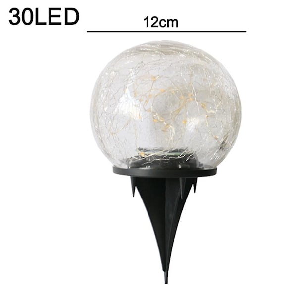 Have solcellelamper Globe solcellelamper udendørs revnet glas krukke kugle solcellelamper 1 pakke