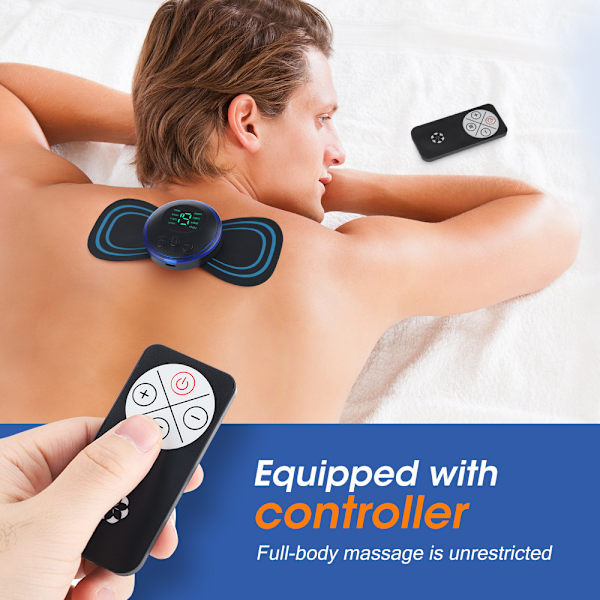 Mini Meridian Massager Intelligent Axlar och Nacke Massager EMS Puls Cervical Massageplåster