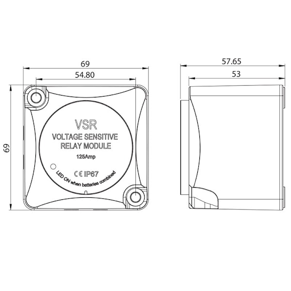 12VVSR automatisk laddningsbrytare, smart bil dubbelbatteriisolator, båtisolator