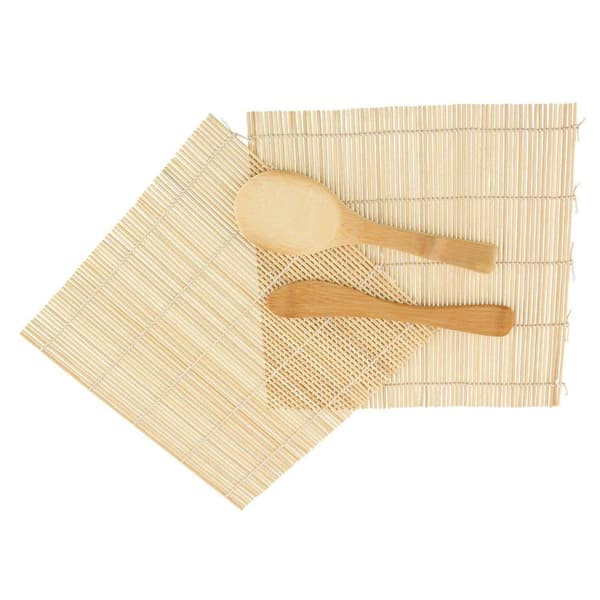 bitar bambu sushirullar, 24 * 24cm sushi rullmatta i japansk stil
