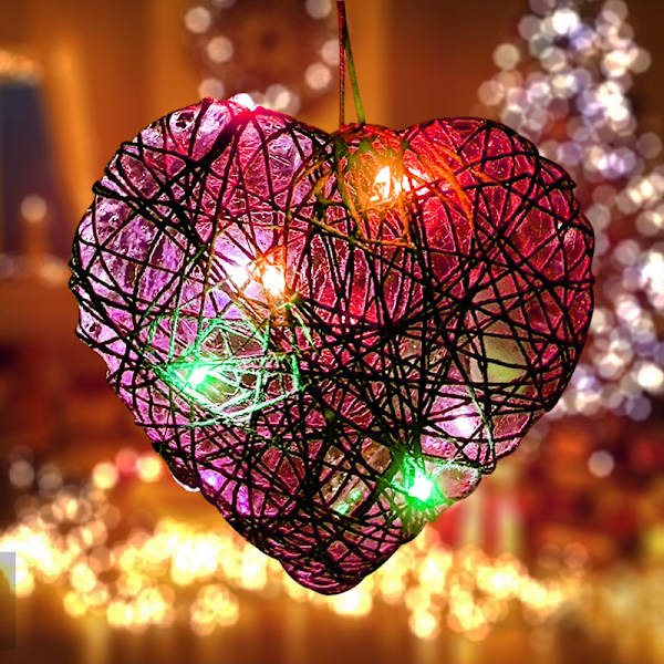 DIY Garnlanterne, Kreativ 3D String Lanterne, LED 3D String Art Gave